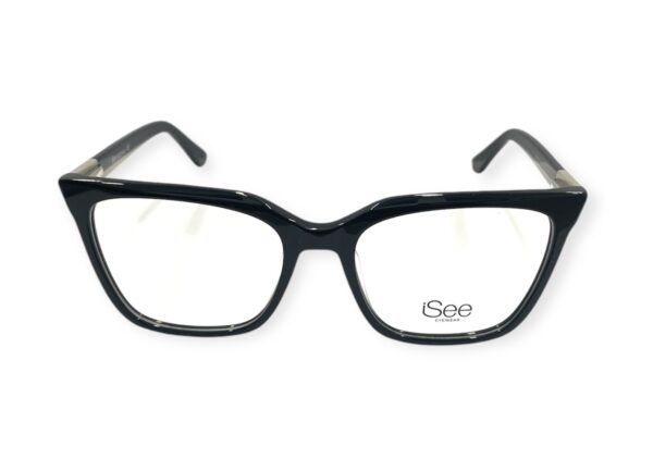 eyeglasses isee women butterfly shape black acetate beige details on temples