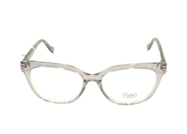 eyeglasses isee women butterfly shape transparent grey acetate