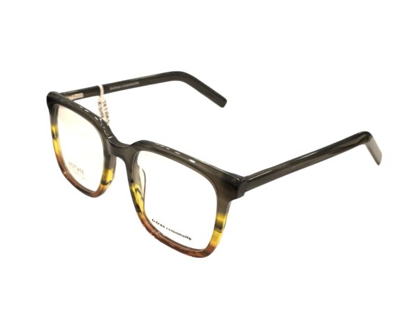 eyeglasses tetras community women square shape grey yellow and brown acetate