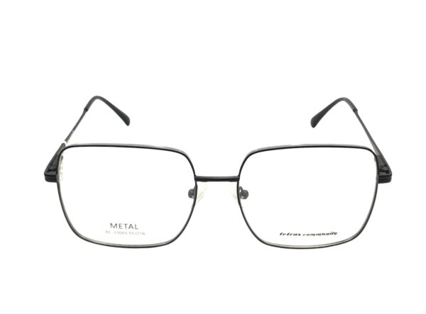 eyeglasses tetras community women square shape black metallic frame