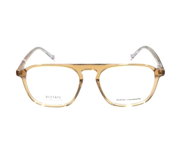 eyeglasses tetras community men squarer shape transparent beige acetate