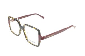 eyeglasses zeus n dione women square shape brown havana acetate burgundy temples