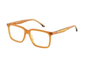 eyeglasses hoffman men square shape beige (honey brown) acetate