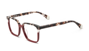 eyeglasses leparc women square shape burgundy white and tortoise shell acetate