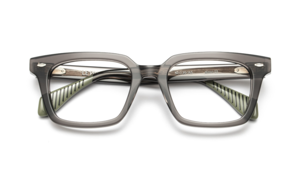 eyeglasses leparc men square shape crystal grey acetate