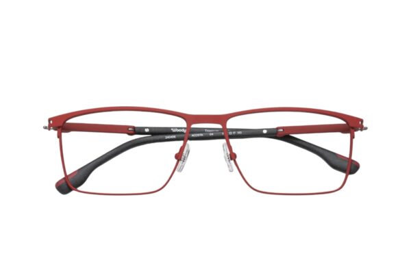 eyeglasses woodys men square shape red titanium frame