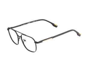 eyeglasses woodys men aviator shape matte black titanum frame