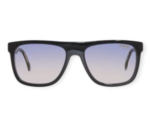 sunglasses carrera men square shape black acetate gradient blue lenses