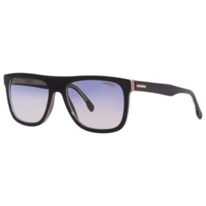 sunglasses carrera men square shape black acetate gradient blue lenses