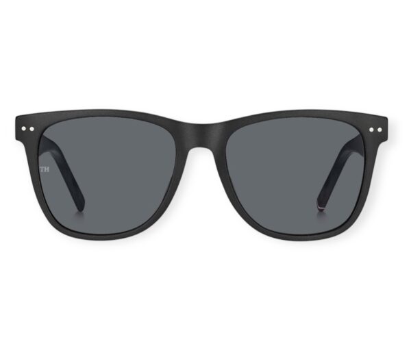 sunglasses tommy hilfiger men square shape black acetate grey lenses uv protection