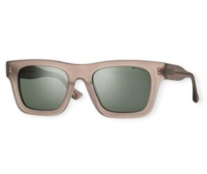 sunglasses centrostyle men square shape beige plastic frame polarized green lenses uvprotection