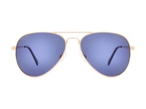 sunglasses polar unisex aviator shape metallic frame gold color blue super polarized lenses uv protection