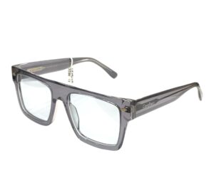 sunglasses cavallieri men square shape transparent grey acetate polarized aqua lenses uv protection