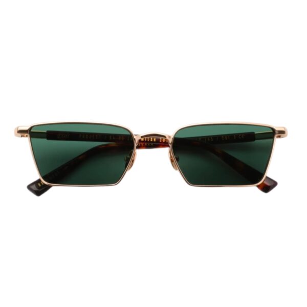 sunglasses gast unisex men women geometric shape gold metallic frame green lenses antireflective coating uv protection