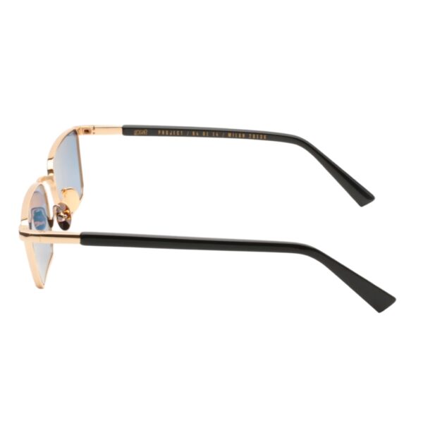 sunglasses gast unisex men women geometic shape gold metallic frame blue lenses antireflective coating uv protection