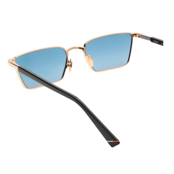 sunglasses gast unisex men women geometic shape gold metallic frame blue lenses antireflective coating uv protection