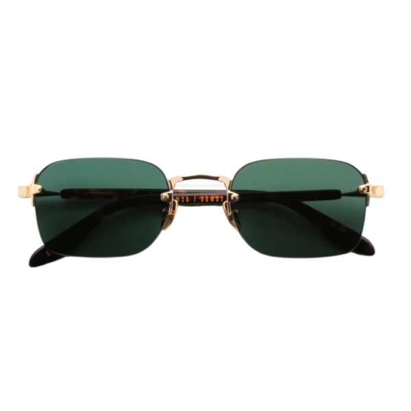 sunglasses gast unisex men women square shape gold metallic frame green lenses antireflective coating uv protection