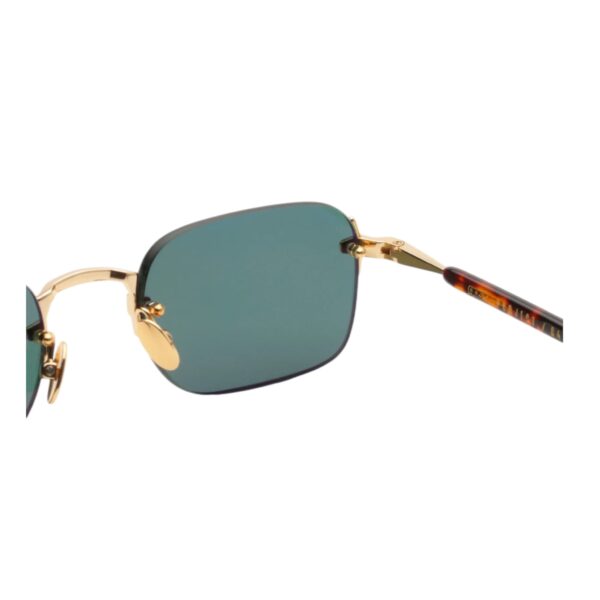 sunglasses gast unisex men women square shape gold metallic frame green lenses antireflective coating uv protection