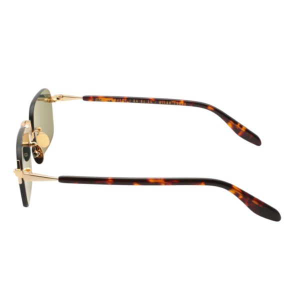 sunglasses gast unisex men women square shape gold metallic frame green lenses antireflective coating uv protection