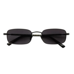 sunglasses gast unisex men women rectangular shape matte black metallic frame gradient grey lenses antireflective coating uv protection