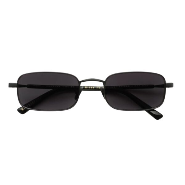 sunglasses gast unisex men women rectangular shape matte black metallic frame gradient grey lenses antireflective coating uv protection