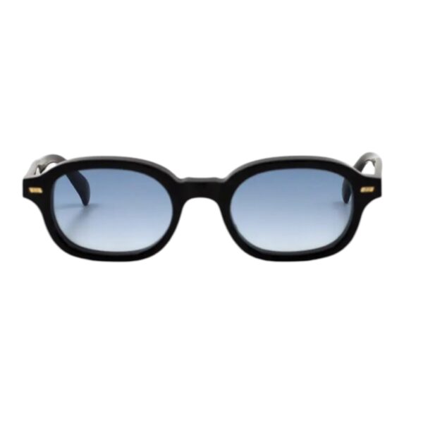 sunglasses gast unisex men women round shape black acetate gradient blue lenses antireflective coating uv protection