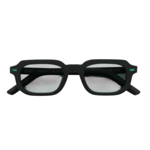 sunglasses gast unisex men women square shape matte black acetate green lenses antireflective coating uv protection