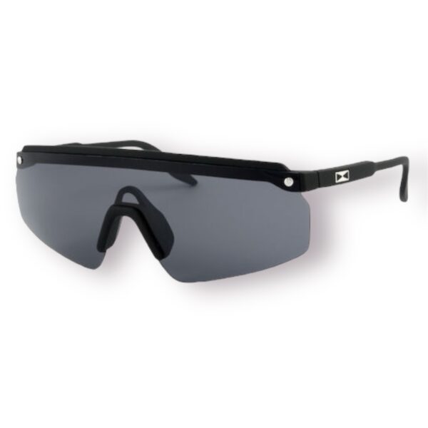 sunglasses snob milano unisex men women mask matte black plastic frame grey lenses uv protection