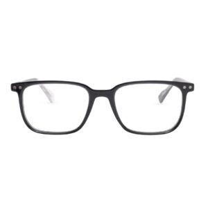 eyeglasses snob milano unisex square shape black acetate magnetic clip on with zeiss lenses uv protection