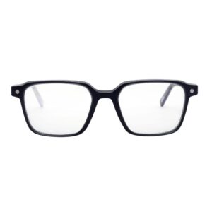 eyeglasses snob milano unisex square shape matte black acetate magnetic clip on with zeiss lenses uv protection