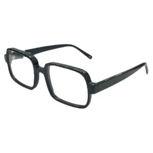 eyeglasses alfred kerbs unisex square shape black acetate