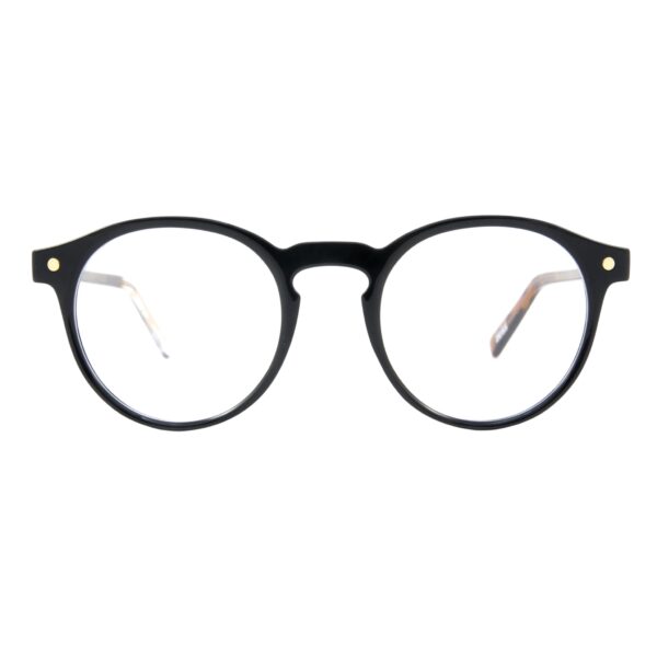eyeglasses snob milano unisex round shape black acetate brown havana temples magnetic clip on with zeiss lenses uv protection