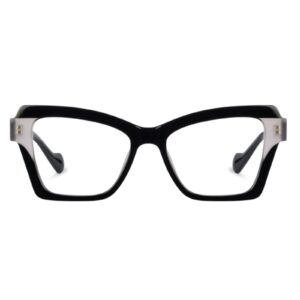 eyeglasses kreuzbergkinder women butterfly shape black acetate ice grey details