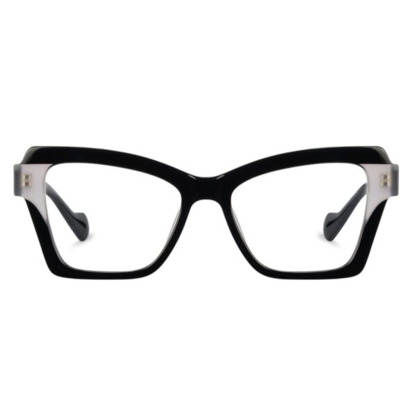 eyeglasses kreuzbergkinder women butterfly shape black acetate ice grey details
