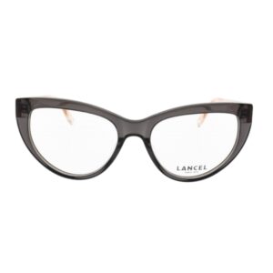 eyeglasses lancel women butterfly shape crystal grey acetate transparent acetate temples with rose gold metallic temples inside
