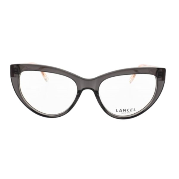 eyeglasses lancel women butterfly shape crystal grey acetate transparent acetate temples with rose gold metallic temples inside