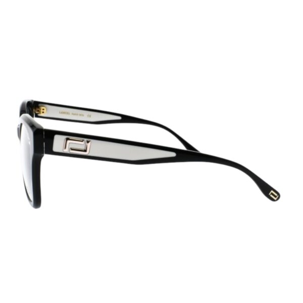 eyeglasses lancel women butterfly shape black acetate white details on temples