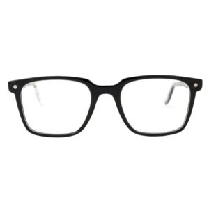eyeglasses snob milano men square shape black acetate magnetic clip on with zeiss lenses uv protection