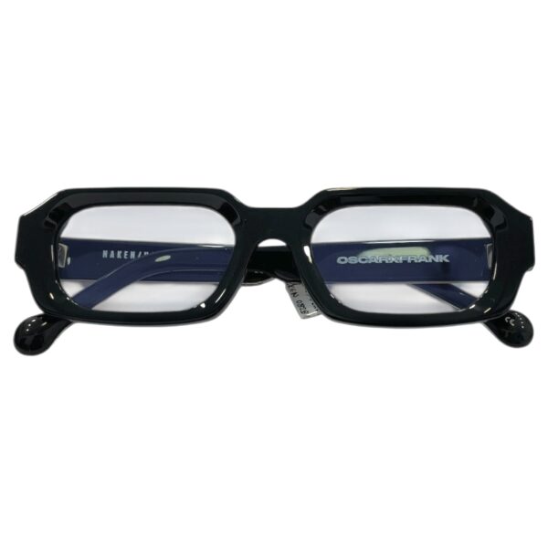 sunglasses oscar and frank unisex rectangular black acetate blue photochromic lenses with antireflective coating uv protection