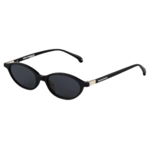 sunglasses oscar and frank women oval shape black acetate grey lenses antireflective coating uv protection