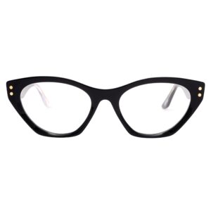 eyeglasses snob milano women butterfly shape black acetate magnetic clip on with zeiss lenses uv protection