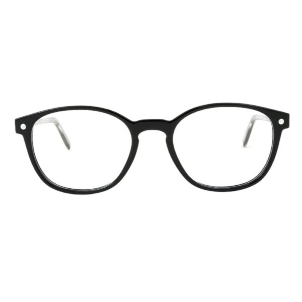 eyeglasses snob milano unisex round shape black acetate magnetic clip on with zeiss lenses uv protection