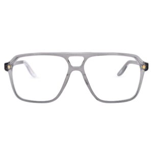 eyeglasses snob milano unisex aviator shape crystal grey acetate grame magnetic clip on with zeiss lenses uv protection