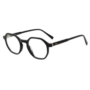 eyeglasses bali unisex polygonal shape black acetate