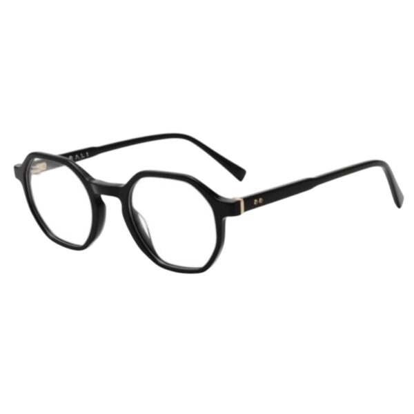 eyeglasses bali unisex polygonal shape black acetate