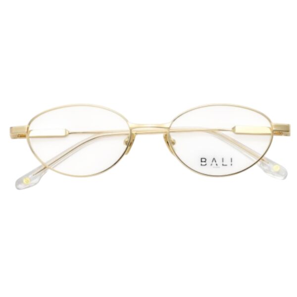 eyeglasses bali women oval shape gold metallic frame