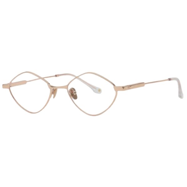 eyeglasses bali women geometric shape rose gold metallic frame