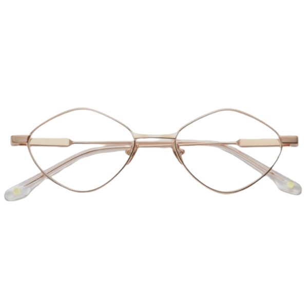 eyeglasses bali women geometric shape rose gold metallic frame