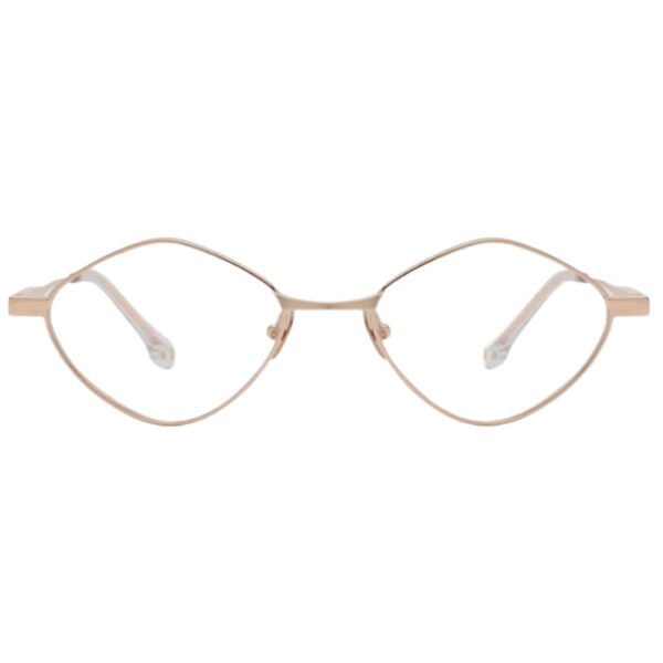 eyeglasses bali women geometric shape rose gold metallic frame
