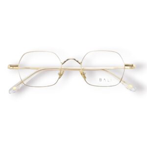 eyeglasses bali unisex square shape gold metallic frame
